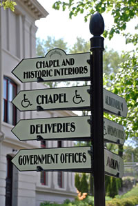 Signage on grounds
